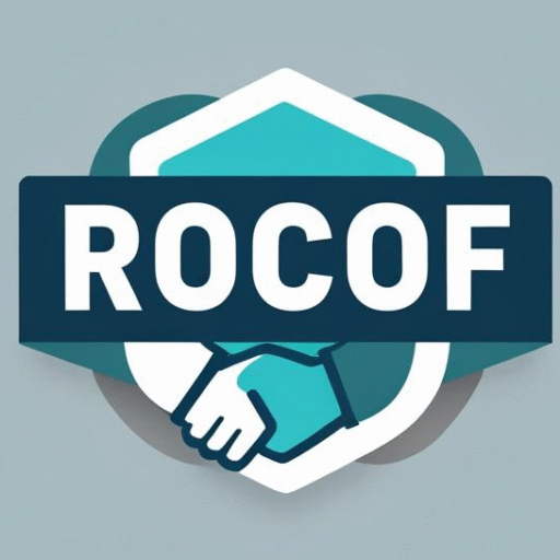 Cropped Community Organization Logo rocof in Blue and Gray
